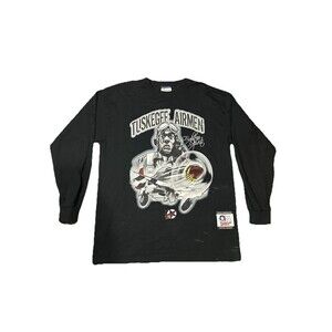 Vintage Black‎ Heritage Inc. Tuskegee Airmen Airplane Black T Shirt Sz XL